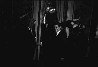 Incontro del Presidente della Repubblica Francesco Cossiga con Enrique Baron Crespo, presidente del Parlamento Europeo