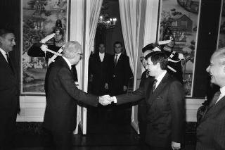 Incontro del Presidente della Repubblica Francesco Cossiga con Enrique Baron Crespo, presidente del Parlamento Europeo
