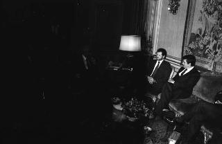 Incontro del Presidente della Repubblica Francesco Cossiga con Enrique Baron Crespo, presidente del Parlamento Europeo