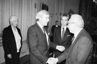Incontro del Presidente della Repubblica Francesco Cossiga con David Peterson, primo ministro dell'Ontario