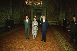 Incontro e colazione offerta dal Presidente della Repubblica Francesco Cossiga in onore delle Loro Maestà i Reali del Belgio