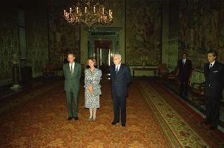 Incontro e colazione offerta dal Presidente della Repubblica Francesco Cossiga in onore delle Loro Maestà i Reali del Belgio
