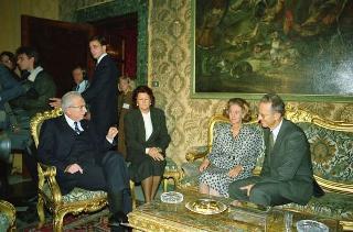 Incontro e colazione offerta dal Presidente della Repubblica Francesco Cossiga in onore delle Loro Maestà i Reali del Belgio