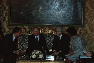 Visita di Stato del Presidente Michail Gorbaciov e la signora Raissa Gorbaciova