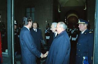 Visita di Stato del Presidente Michail Gorbaciov e la signora Raissa Gorbaciova
