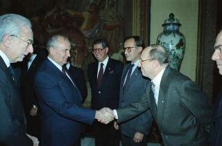 Visita di Stato del Presidente Michail Gorbaciov e la signora Raissa Gorbaciova