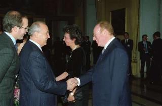 Visita di Stato del Presidente Michail Gorbaciov e la signora Raissa Gorbaciova