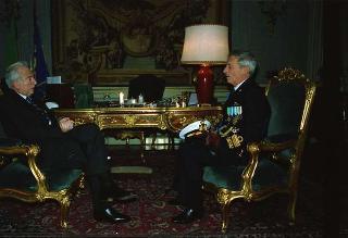 Visita di omaggio dell'Ammiraglio di Squadra Filippo Ruggiero, nuovo Capo di Stato maggiore della Marina