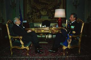 Visita di omaggio del Generale di Corpo d'Armata Giuseppe Degli Innocenti, nuovo presidente del Centro Alti Studi per la Difesa