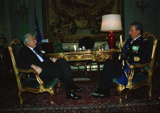 Visita di omaggio del Generale di Corpo d'Armata Giuseppe Degli Innocenti, nuovo presidente del Centro Alti Studi per la Difesa
