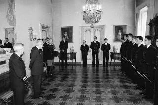 Incontro con una delegazione di allievi dell'Accademia navale di Livorno, in servizio di Guardia d'Onore al Palazzo del Quirinale