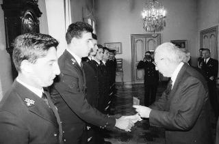 Incontro con una delegazione di allievi dell'Accademia navale di Livorno, in servizio di Guardia d'Onore al Palazzo del Quirinale