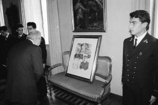 Incontro con una delegazione di allievi dell'Accademia navale di Livorno, in servizio di Guardia d'Onore al Palazzo del Quirinale