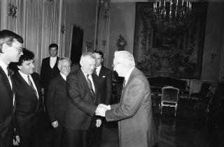 Il Presidente della Repubblica Francesco Cossiga riceve in udienza Mieczyslaw Franciszek Rakowski, segretario generale del Partito operaio unificato polacco
