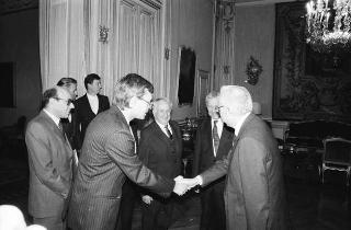 Il Presidente della Repubblica Francesco Cossiga riceve in udienza Mieczyslaw Franciszek Rakowski, segretario generale del Partito operaio unificato polacco