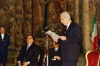 Presentazione degli auguri al Presidente della Repubblica Francesco Cossiga da parte del Corpo diplomatico