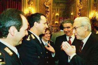 Incontro con una rappresentanza dei Carabinieri Guardie del Presidente della Repubblica, del Nucleo Carabinieri Presidenziale, dell'Ufficio Presidenziale della Polizia di Stato e dell'Ufficio per gli affari militari