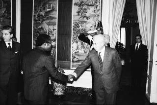 Incontro con il Presidente della Repubblica di Liberia Samuel Doe