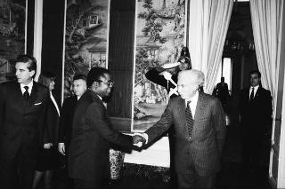 Incontro con il Presidente della Repubblica di Liberia Samuel Doe