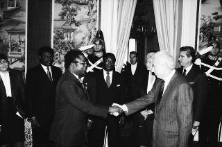 Incontro con il Presidente della Repubblica di Liberia Samuel Doe