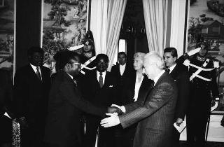 Incontro con il Presidente della Repubblica di Liberia Samuel Doe