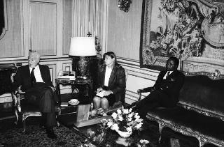 Incontro con il Presidente della Repubblica di Liberia Samuel Doe