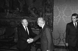 Incontro con il Presidente della Repubblica del Portogallo Mario Soares
