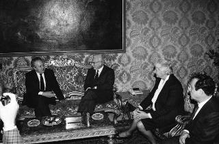 Incontro con il Presidente della Repubblica del Portogallo Mario Soares