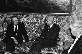Incontro con il Presidente della Repubblica del Portogallo Mario Soares