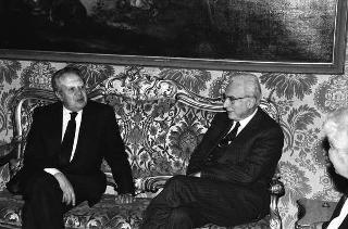 Incontro con il Presidente della Repubblica del Portogallo Mario Soares