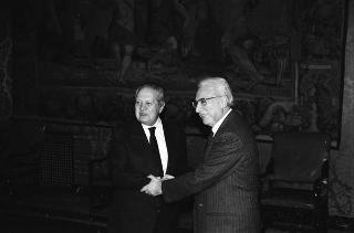 Incontro con il Presidente della Repubblica del Portogallo Mario Soares