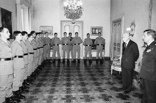 Incontro con una delegazione allievi della Scuola sottufficiali della Guardia di Finanza, in servizio di Guardia d'Onore al Palazzo del Quirinale