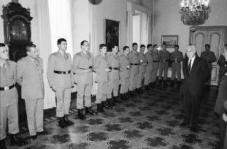 Incontro con una delegazione allievi della Scuola sottufficiali della Guardia di Finanza, in servizio di Guardia d'Onore al Palazzo del Quirinale