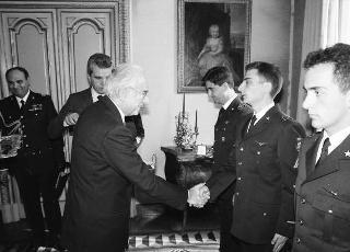 Incontro con una delegazione di allievi dell'Accademia Aeronautica di Pozzuoli, in servizio di Guardia d'Onore al Palazzo del Quirinale