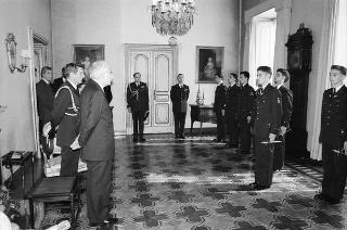 Incontro con una delegazione di allievi dell'Accademia Aeronautica di Pozzuoli, in servizio di Guardia d'Onore al Palazzo del Quirinale