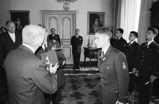 Incontro con una delegazione di allievi dell'Accademia Aeronautica di Pozzuoli, in servizio di Guardia d'Onore al Palazzo del Quirinale