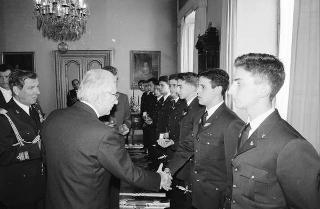 Incontro con una delegazione di allievi dell'Accademia Aeronautica di Pozzuoli, in servizio di Guardia d'Onore al Palazzo del Quirinale