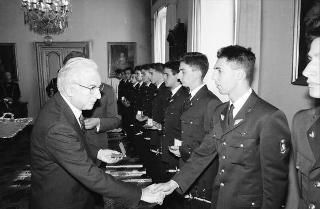Incontro con una delegazione di allievi dell'Accademia Aeronautica di Pozzuoli, in servizio di Guardia d'Onore al Palazzo del Quirinale