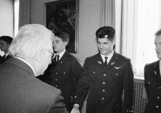 Incontro con una delegazione di allievi dell'Accademia Aeronautica di Pozzuoli, in servizio di Guardia d'Onore al Palazzo del Quirinale