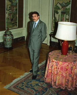 Erik Amfitheatrof, con Ferruccio Silvera e la signora Maria Pia La Manna, giornalisti della redazione di "Fortune"