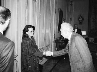 Erik Amfitheatrof, con Ferruccio Silvera e la signora Maria Pia La Manna, giornalisti della redazione di "Fortune"