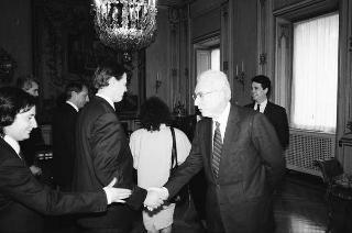 Il Presidente della Repubblica Francesco Cossiga riceve in udienza una Delegazione del Partito Radicale