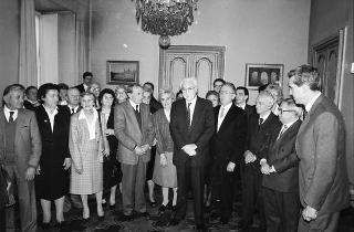 Incontro del Presidente della Repubblica Francesco Cossiga con Vittorino Colombo, e un gruppo di cittadini di Albiate