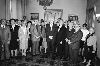 Incontro del Presidente della Repubblica Francesco Cossiga con Vittorino Colombo, e un gruppo di cittadini di Albiate