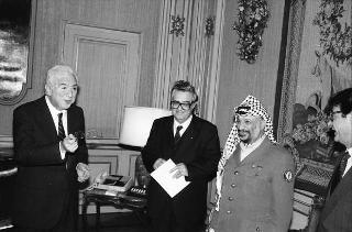 Incontro del Presidente della Repubblica Francesco Cossiga con Yasser Arafat, Presidente dell'OLP