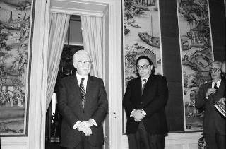 Incontro del Presidente della Repubblica Francesco Cossiga con Yasser Arafat, Presidente dell'OLP