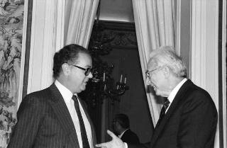 Incontro del Presidente della Repubblica Francesco Cossiga con Yasser Arafat, Presidente dell'OLP