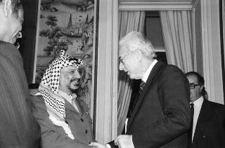 Incontro del Presidente della Repubblica Francesco Cossiga con Yasser Arafat, Presidente dell'OLP
