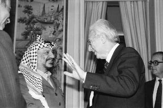 Incontro del Presidente della Repubblica Francesco Cossiga con Yasser Arafat, Presidente dell'OLP