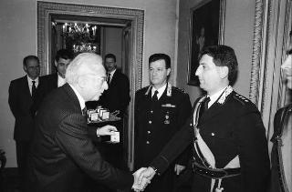Incontro con una delegazione allievi della Scuola sottufficiali dei Carabinieri di Firenze, in servizio di Guardia d'Onore al Palazzo del Quirinale